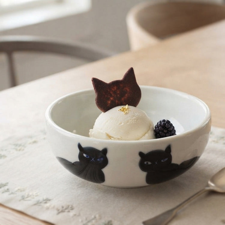 4寸鉢 黒ねこ