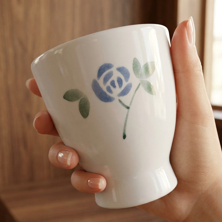薔薇のフリーカップ【青】