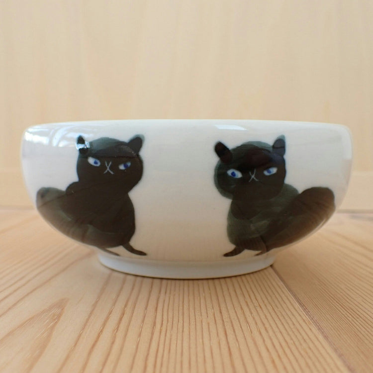 4寸鉢 黒ねこ