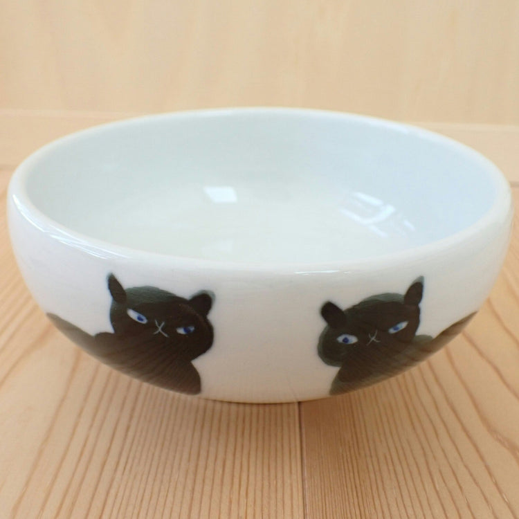 4寸鉢 黒ねこ