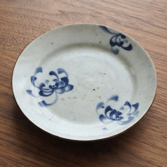 ７寸たたら皿　菊