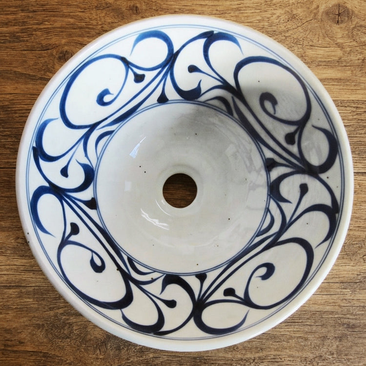 唐草文手洗い鉢（直径31cm）