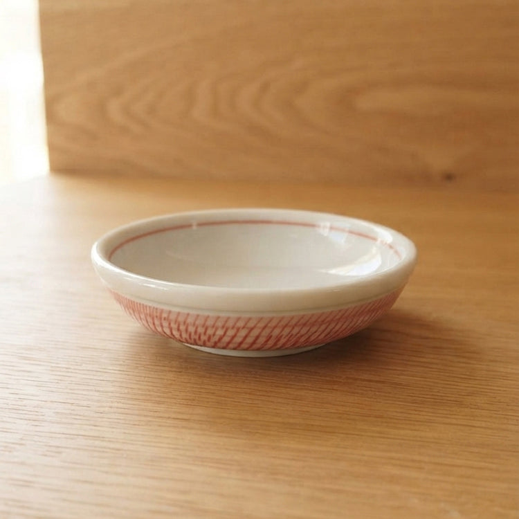 玉ぶち小鉢【とびかんな　赤】