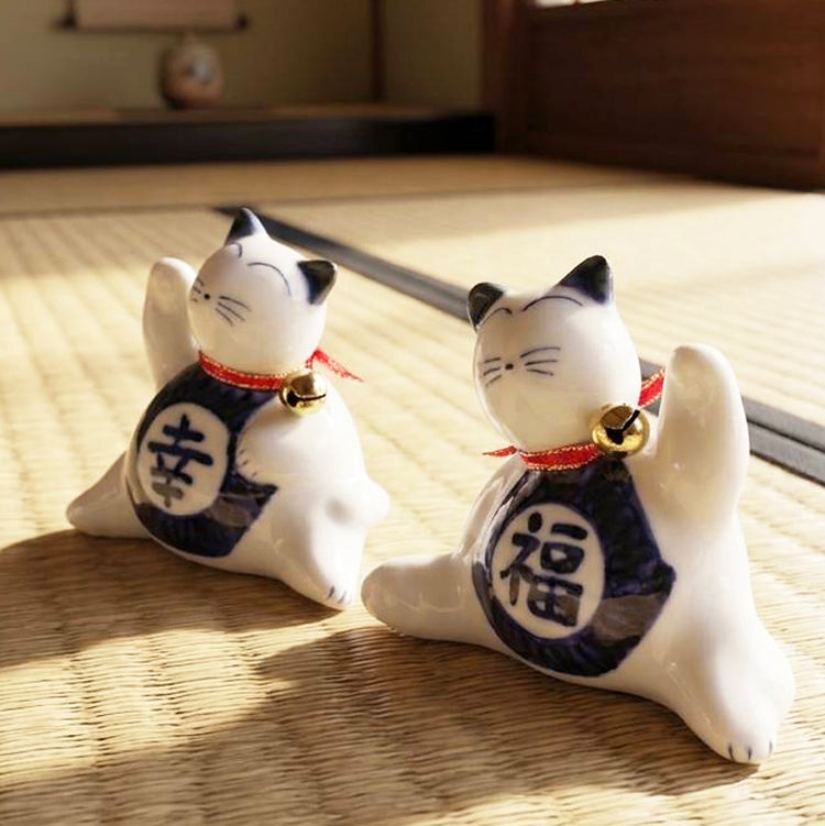 招き猫　幸・福【小】セット（右手１・左手１）